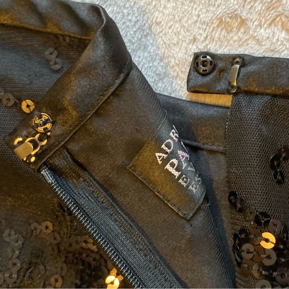 Adrianna Papell Evening Essentials Black Sequin Midi Skirt - Picture 11 of 13